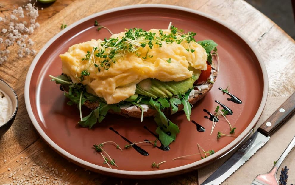 Avocado and Grained Cream Cheese